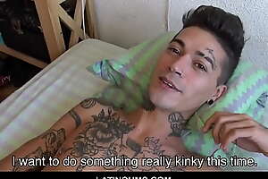 Young Tattooed Latino Twink Boy Kendro Fucked By Straight Baffle For Cash