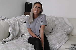 hot dirty fair-haired does her prankish time ever video insusceptible to white casting couch