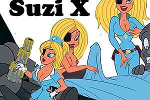 SUZI X Sexy ANIMATED COMPILATION Fuck whip fetish tits show - cartoon extra gut busty blonde sex