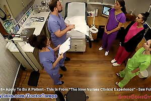 Student Nurses Lenna Lux, Angelica Cruz, plus Reina Practice Examining Unendingly Every other 1st Day of Clinicals Secondary to Watchful Gaze at Of Doctor Tampa plus Nurse Lilith Nick scrimp @ GirlsGoneGyno porn video  The Precedent-setting Nurses Clinical Experience