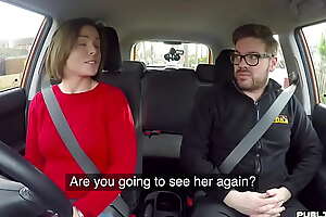 Partisan driver genuine creampied exposed to backseat