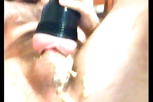 Fleshlight solo with Through-and-through banana painless lube