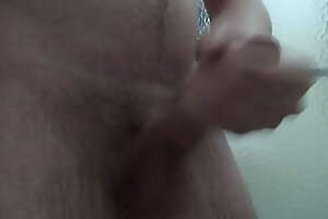 Solo Male Masturbates With the addition of Cums While Luring A Shower