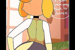 Isabelle showing pusy
