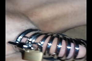 Here the chastity cage