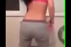 Topless Russian Girl Blinking In Yoga Pants