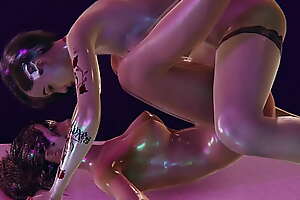 Futa - Cyberpunk 2077 Sex Tapes Vol 1 - Judy Alvarez fucks Panam Palmer - 3D Porn