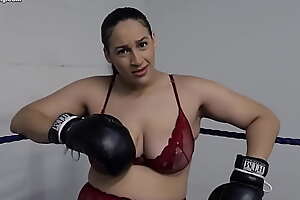 Curvy BBW Boxing in Lingerie