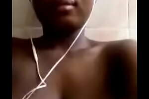 Black girl doing making love video call on whatsapp