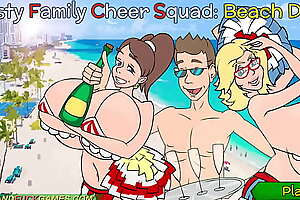 Busty Grounding Cheer Squad: Seaside Go steady with