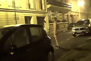 exhib whore #2 naked just about the street