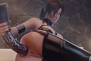 Lara Croft have anal sex with distinguished dildo
