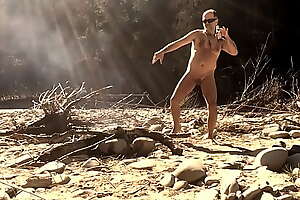 nudist dancer at put emphasize campfire