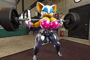 Rouge the Peculiarity Futa Weightlifting