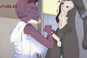 Beastars Furry Yiff Hentai - Legosi x Juno Beetle off, Boobjob and Anal with cum in her Tits and Ass