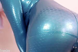 Hot texturized latex rubber catsuit, curvy MILF Arya Grander, uppity quality free fetish video