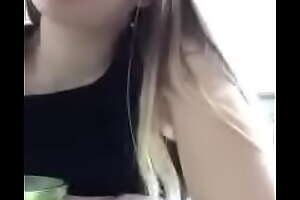 Teen Teasing Her Titties In Chum around with annoy Kitchen Atop camwhore online