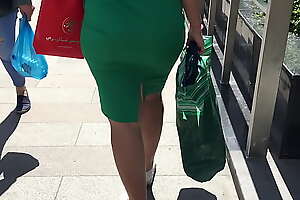Straight green skirt