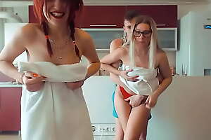 Threesome In The Kitchen    