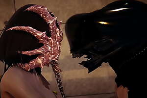 Alien - Girl fucked at the end of one's tether a Xenomorph - 3D Porn