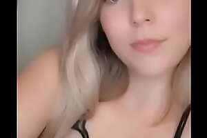 sexy blonde show her tits