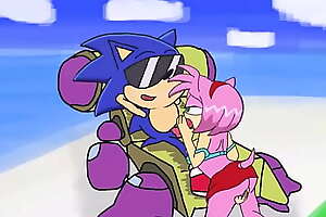 Amy gives sonic a blowjob