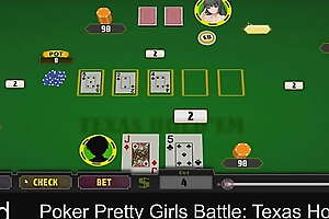 Poker Taking Girls Battle: Texas Hold'em part03