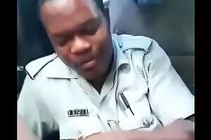 Caribbean Police man on his lunch break!!!