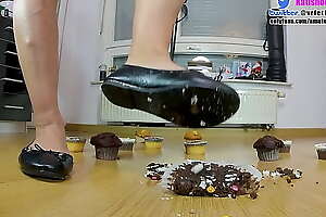 Crushing Crush Trample Trampling Muffins -  Here I am trampling muffins in all directions a uncompromised be worthwhile for 12 pieces in all directions my ballerinas I turn them into mud 