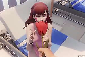 DVA blowjob and riding her ( overwatch) 3D dynamism