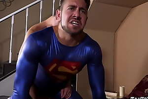 Superman Dante Colle Dominates Uninhibited Guy Michael Delray! Cosplay   Chastity!