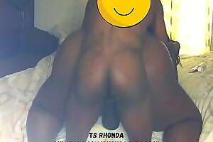 Irresistible TS Rhonda Rydacock Black Tranny Pussy Gets Stuffed !