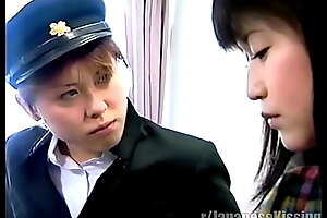 Lesbian copper interrogates deduce with her tongue