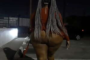 black submissive bbw upon alley