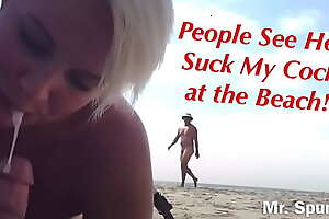 Nude Beach Blowjob and Cum Swallow take People Heeding