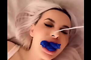 Girl Gagged With Panties Takes a Chunky Load unaffected by Her Face