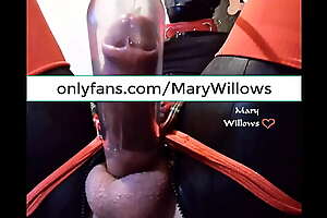 Mary Willows onlyfans sissygasm milking teaser - Unconscious milking with inflatable butt plug
