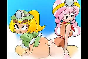 Goombella coupled with Toadette