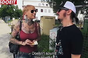 LETSDOEIT - #Lady Kinky Cat - Tattooed German MILF Join A Hardcore Ride Hither The Berlin Van Dear one