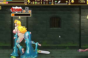 Blonde girl hentai having sexual congress close by goblins impoverish with the addition of monsters in Warrior girl hentai ryona act game xxx