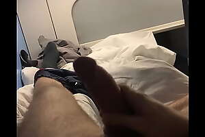 jerking, while in train added to with a scrounger below me
