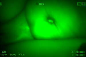 latina gets productive of on bbc in night vision cam