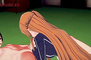 Sword Ingenuity Online Hentai 3D - Asuna x Kirito - Handjoob, Blowjob, Fucks with cum inside - Anime Manga Japanese Porn