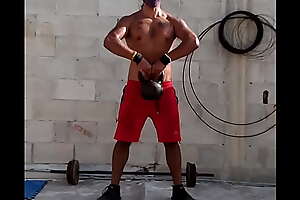 Hot latin papi working out beneath the sun Part1