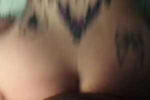 Redhead banging body, with tattoos get railed from behind