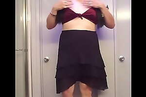 Burgundy Velvet Show Tie Top Outfit Video