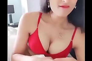 Beautiful slut expressions in red bra