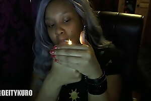 Smoking Talisman - '420 With little Smoke Session' British Ebony Humiliatrix Brat
