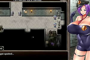 Karryn's Prison [RPG Hentai game] Ep 1 The new warden help the guard wide jerk wanting on the floor
