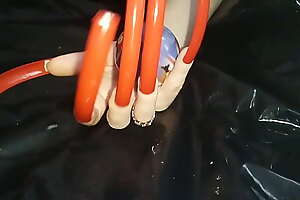 Laddie L red crestfallen nails (video short version)